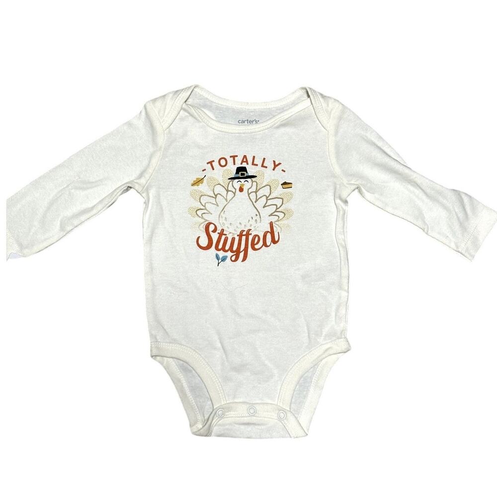 Carter's Baby's " Totally Stuffed" Long Sleeve Turkey One Piece 3 Months